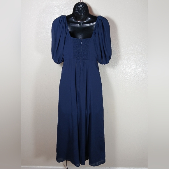 Abercrombie and Fitch Camille Puff Sleeve Midi Dress Small - Picture 5 of 12